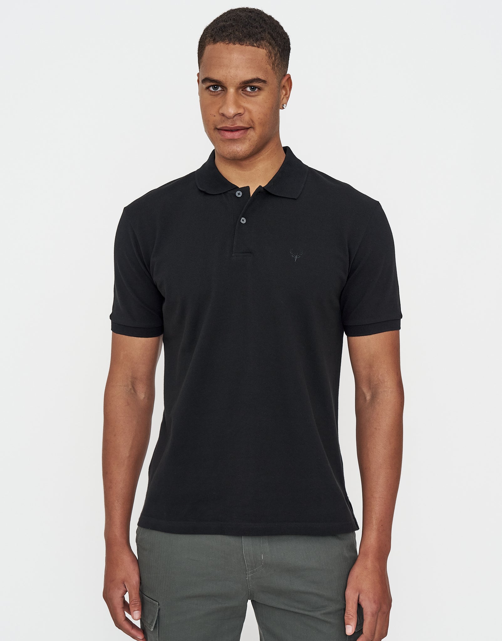 Pique Short Sleeve Polo in Black | Hallensteins NZ