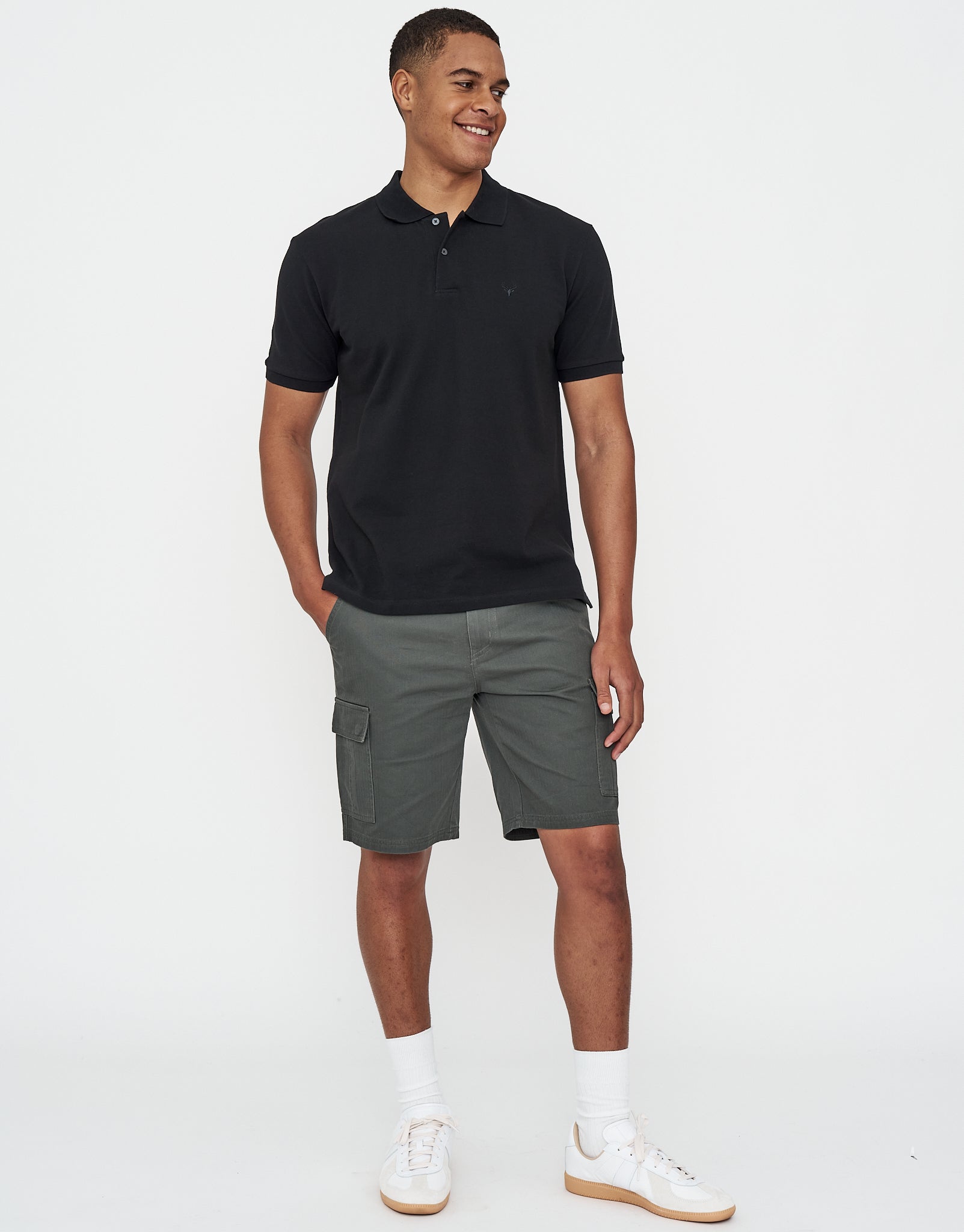 Pique Short Sleeve Polo in Black | Hallensteins NZ