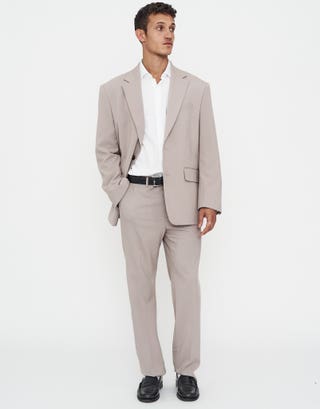 Savanna Slim Fit Suit Jacket in Stone Detail2