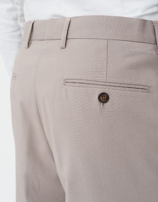 Savanna Slim Fit Suit Pants in Stone Detail2