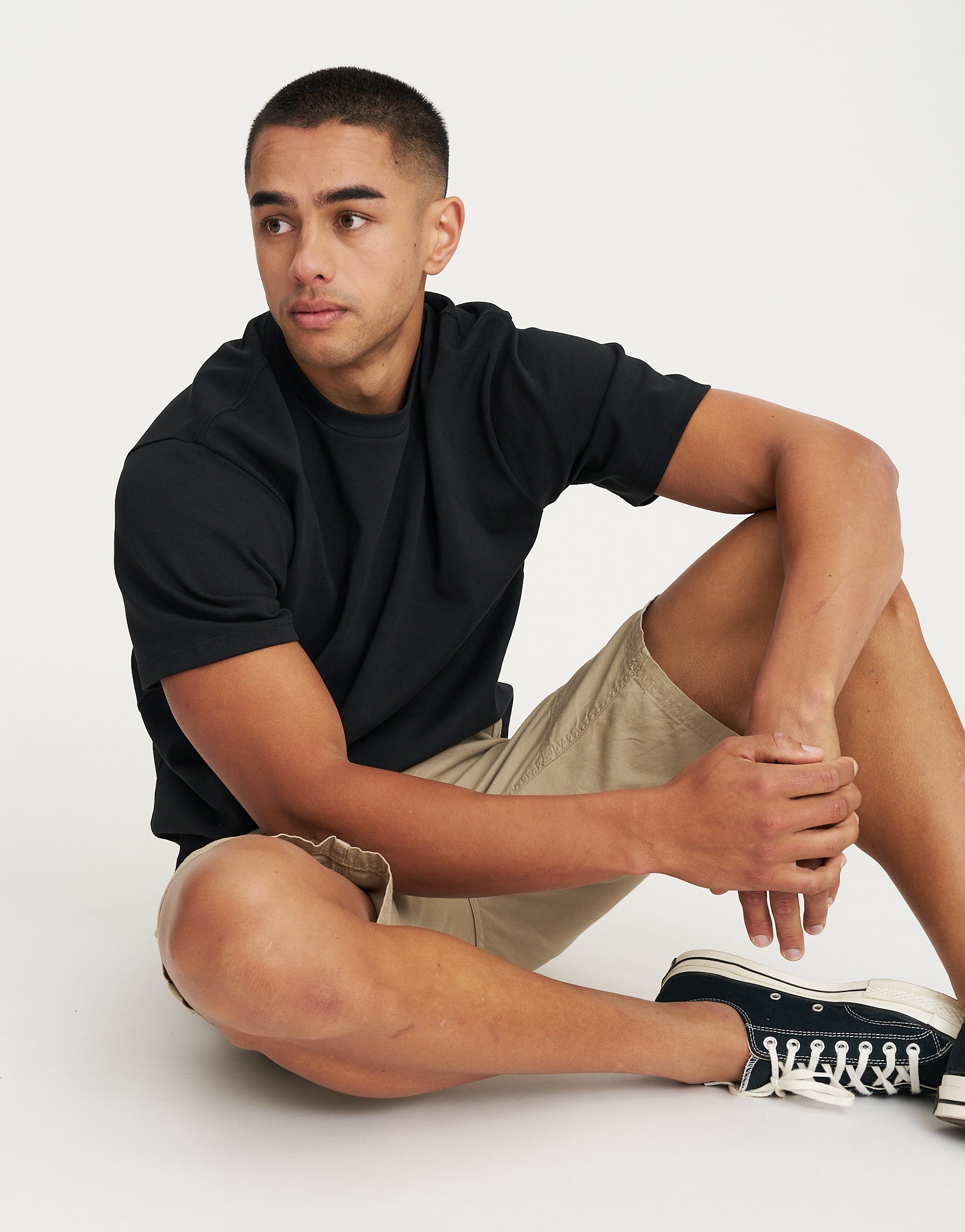 Relaxed Signature T Shirt in Black | Hallensteins NZ