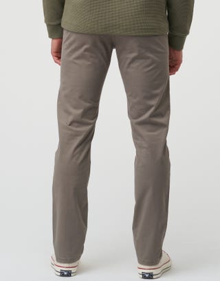 Slim Straight Fit Chinos in Mid Grey Back