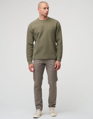 Slim Straight Fit Chinos in Mid Grey Full