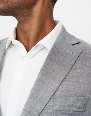 Sterling Slim Fit Suit Jacket in Light Grey Detail2