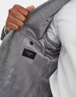 Sterling Slim Fit Suit Jacket in Light Grey Detail3