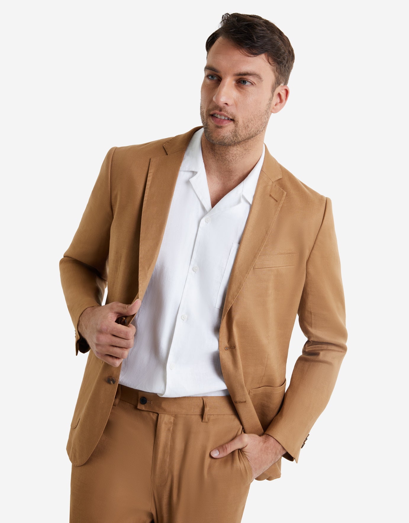 tan colour blazer