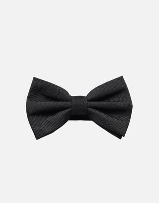 Textured Bow Tie in Black Front
