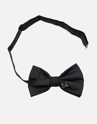 Textured Bow Tie in Black Full