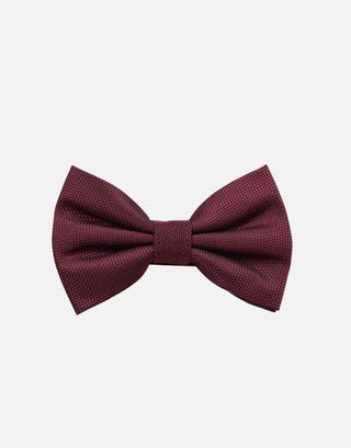 Textured Bow Tie in Burgundy Front