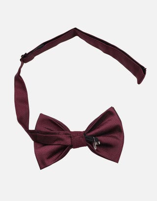 Textured Bow Tie in Burgundy Full