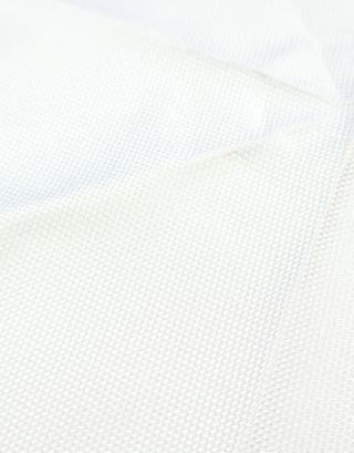 Textured Plain Pocket Square in White Full
