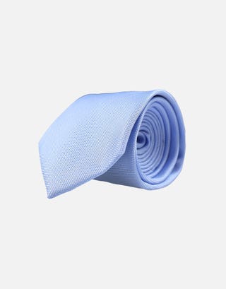Textured Slim Tie in Light Blue Front