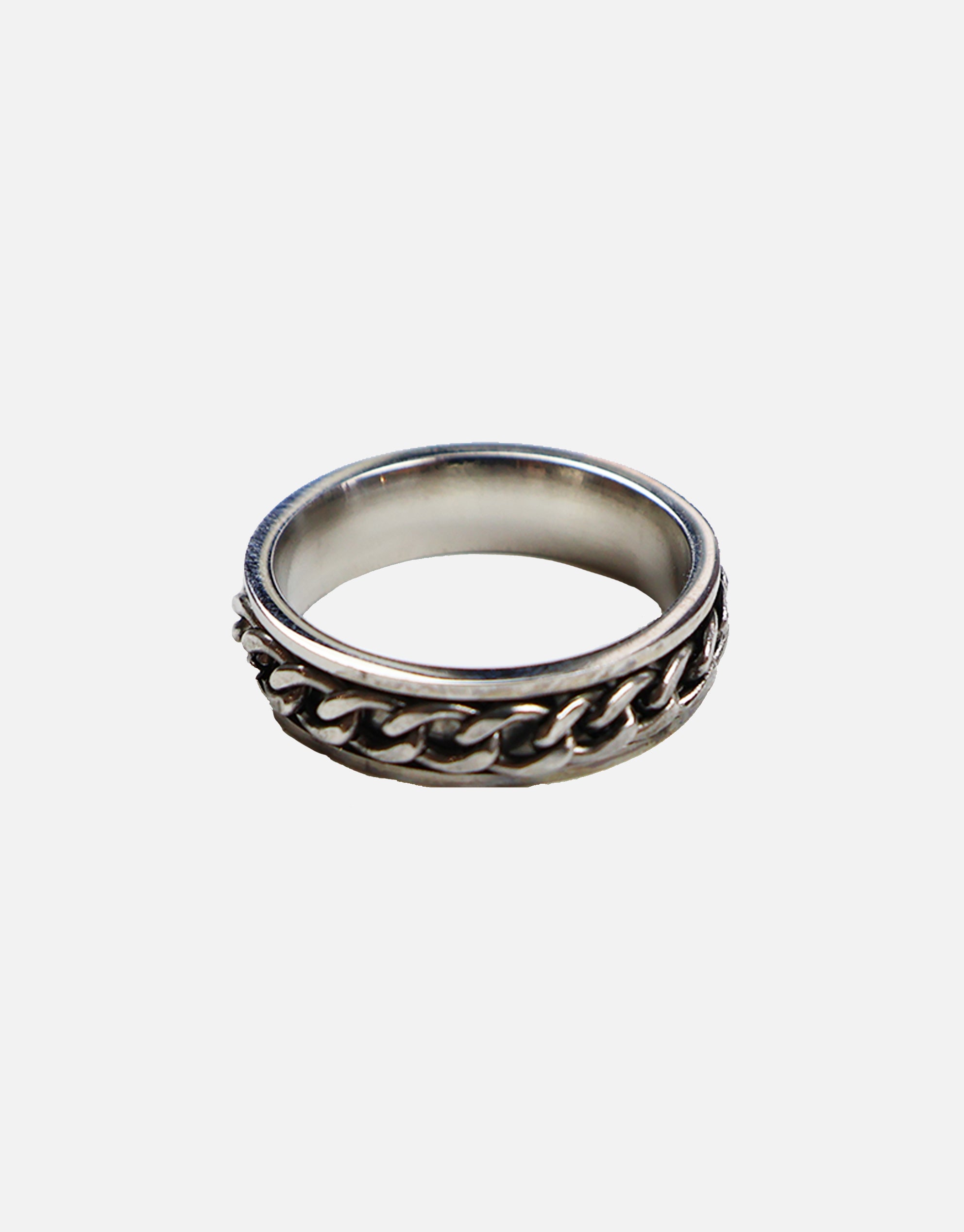 Chain Ring in Vintage Silver | Hallensteins NZ