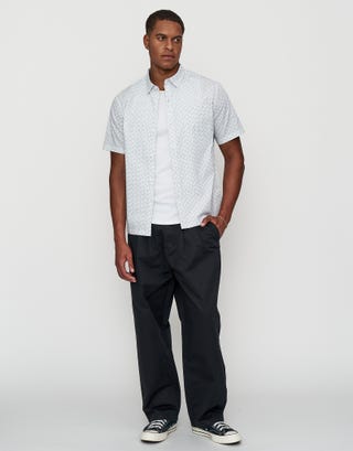 Valencia Short Sleeve Shirt in Blanc Detail3