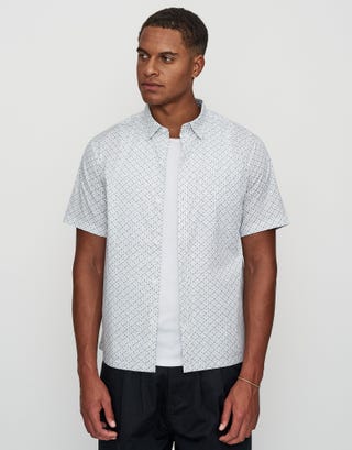 Valencia Short Sleeve Shirt in Blanc Front