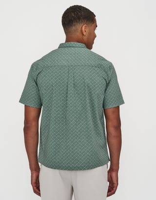 Valencia Short Sleeve Shirt in Green Back