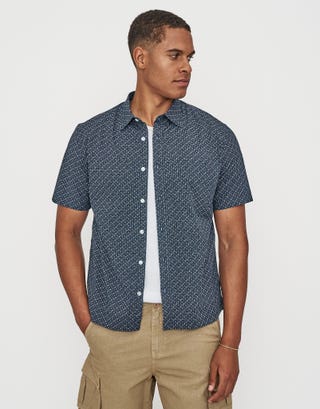 Valencia Short Sleeve Shirt in Navy Front
