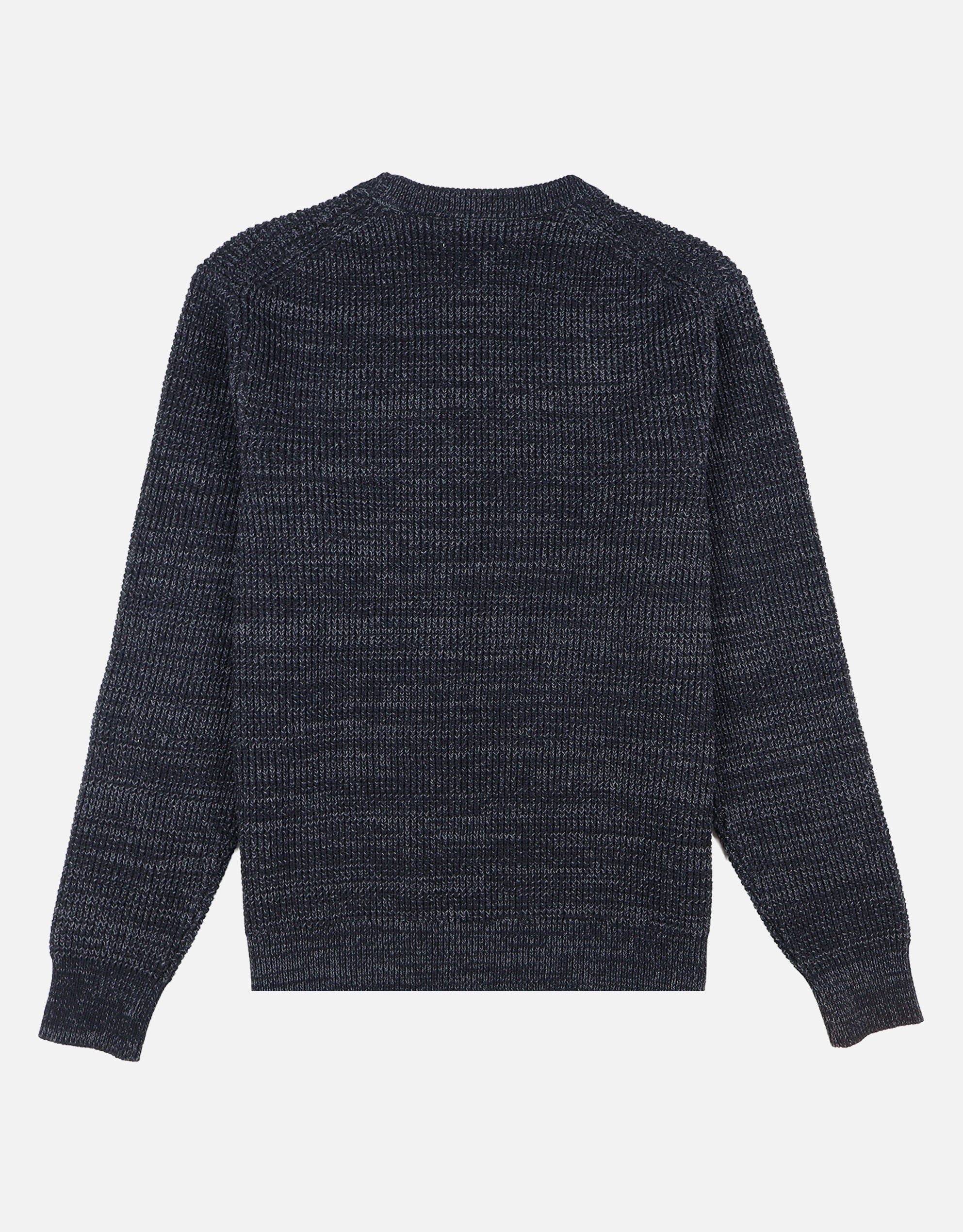 Heavyweight Waffle Crew Knit Jumper in Charcoal | Hallensteins NZ