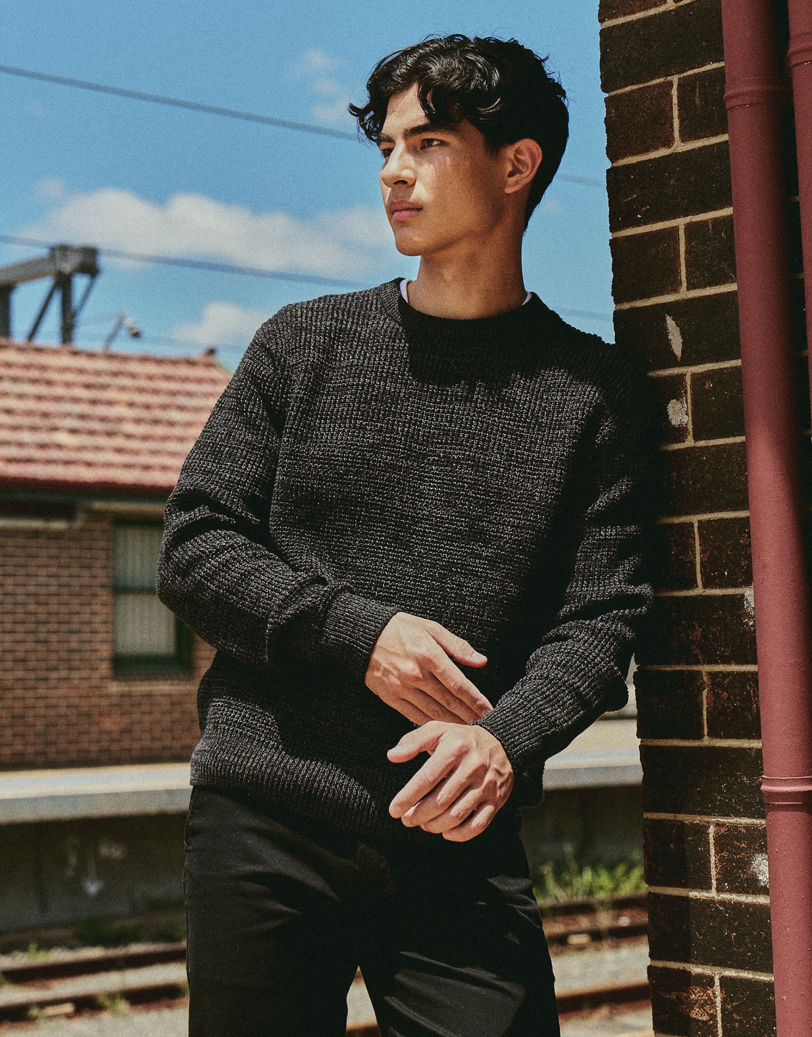 hb-waffle-crew-neck-charcoal- hb-waffle-crew-neck-charcoal-