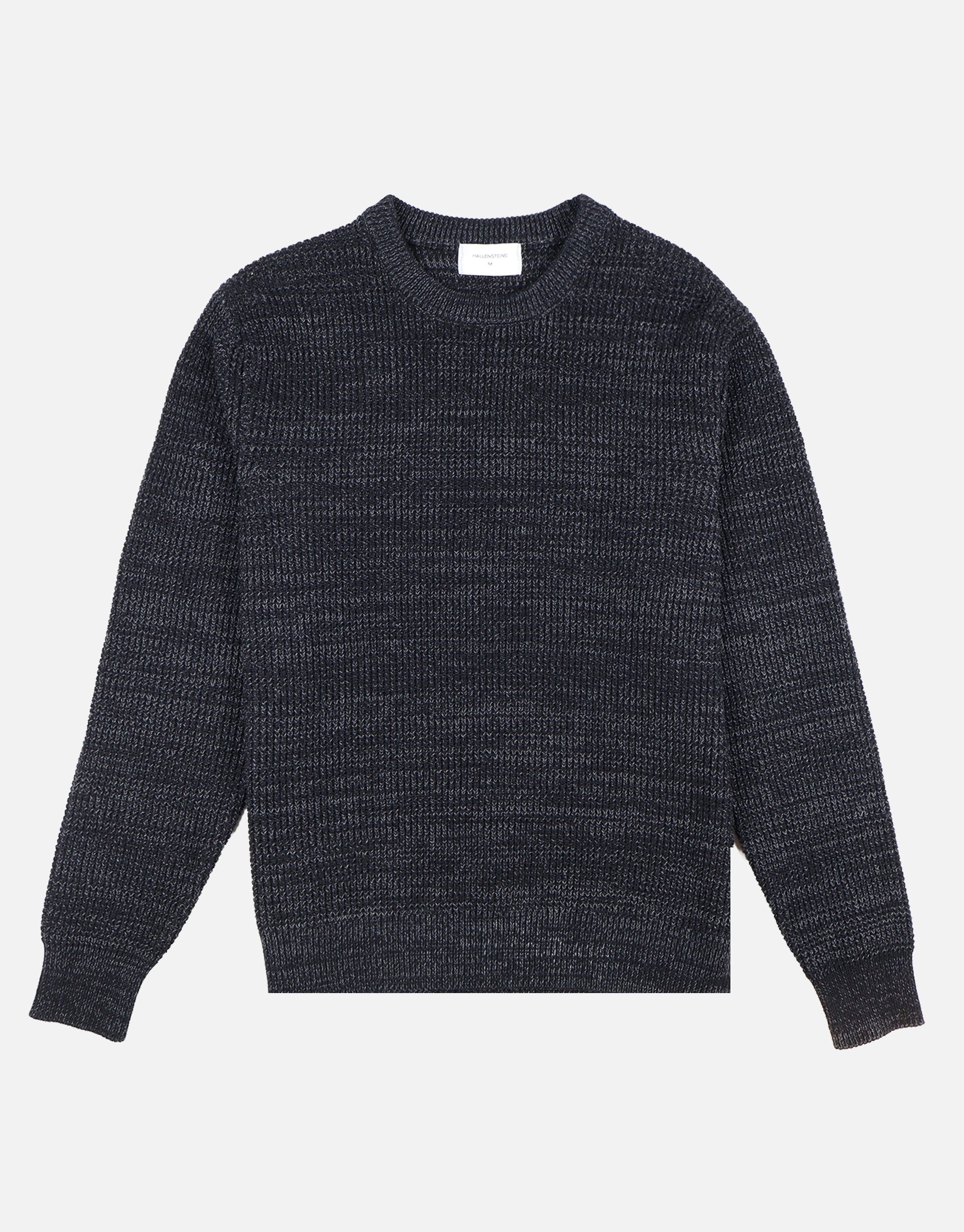 Heavyweight Waffle Crew Knit Jumper in Charcoal | Hallensteins NZ Heavyweight Waffle Crew Knit Jumper in Charcoal | Hallensteins NZ