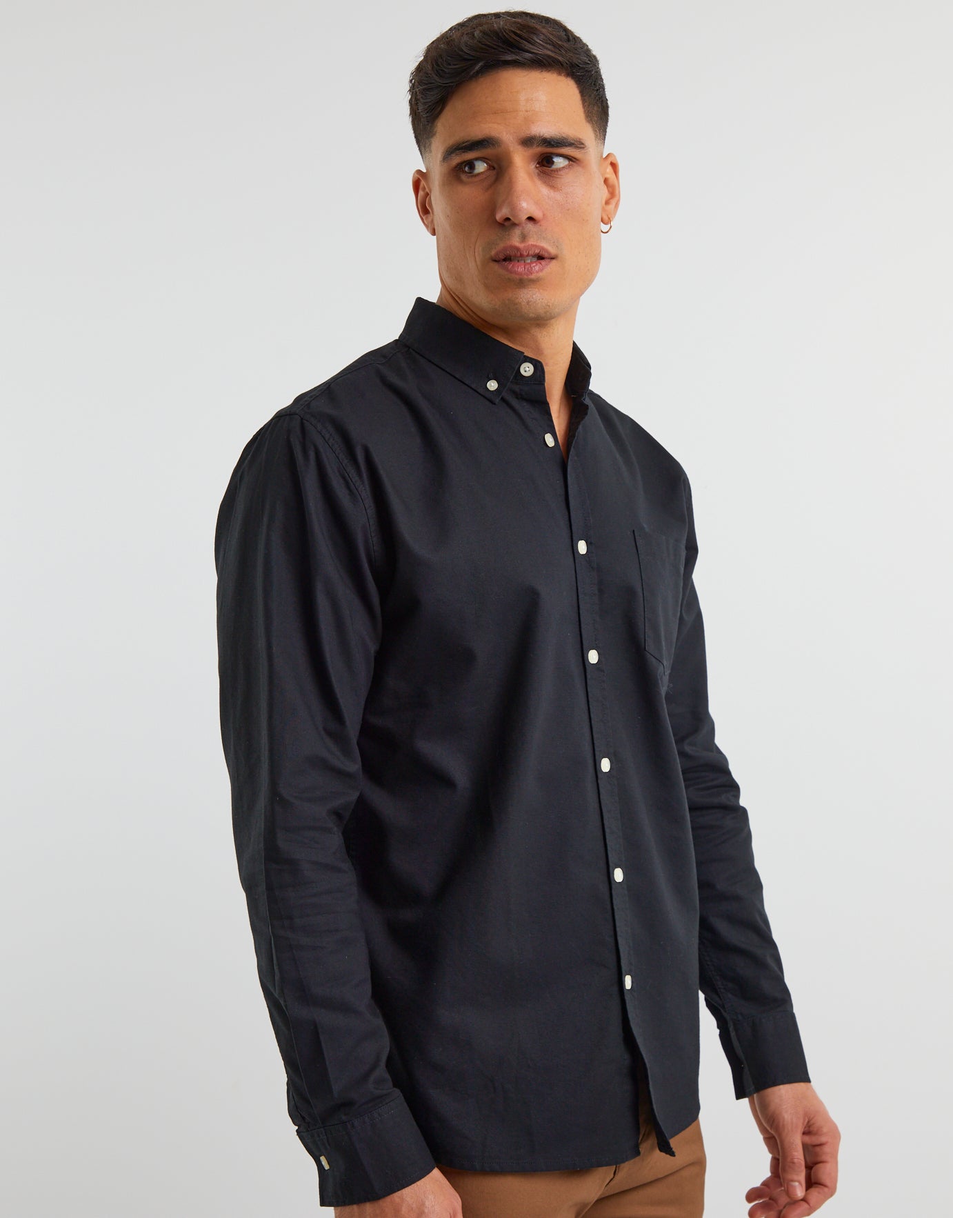 mens black oxford shirt