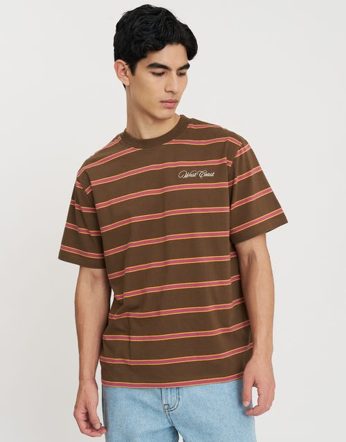 West Coast Striped Relaxed Fit T Shirt