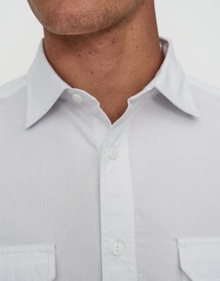 Wisconsin Long Sleeve Shirt in Blanc Back