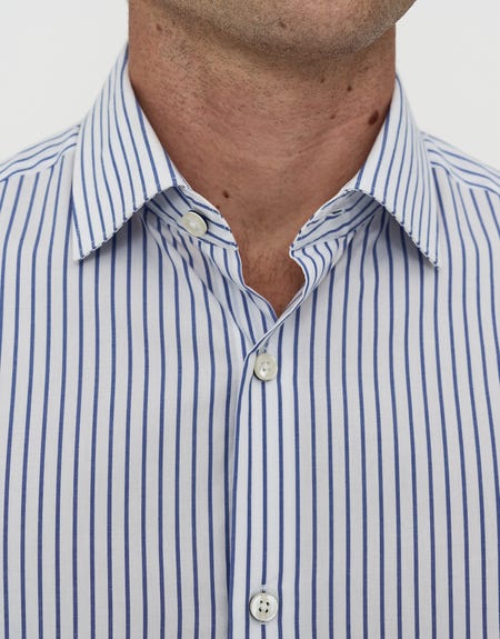 peacock blue colour dress Men's Dress Shirts | Pink/Blue Striped Dress Shirt
