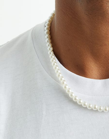 Icon Pearl Necklace in Silver | Hallensteins US