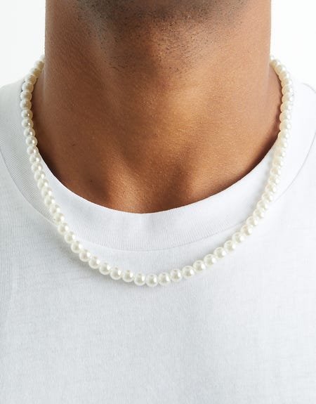 Icon Pearl Necklace in Silver | Hallensteins US