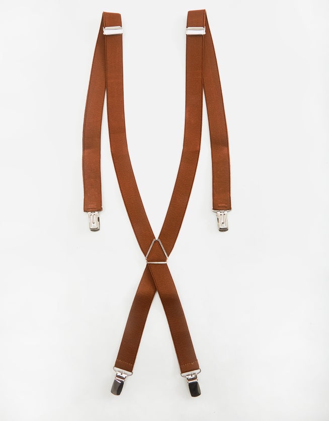 Plain Formal Suspenders in Brown Hallensteins AU
