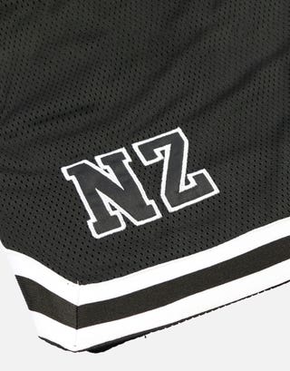 Z Manu World Champs Basketball Short in Solid Black Detail2