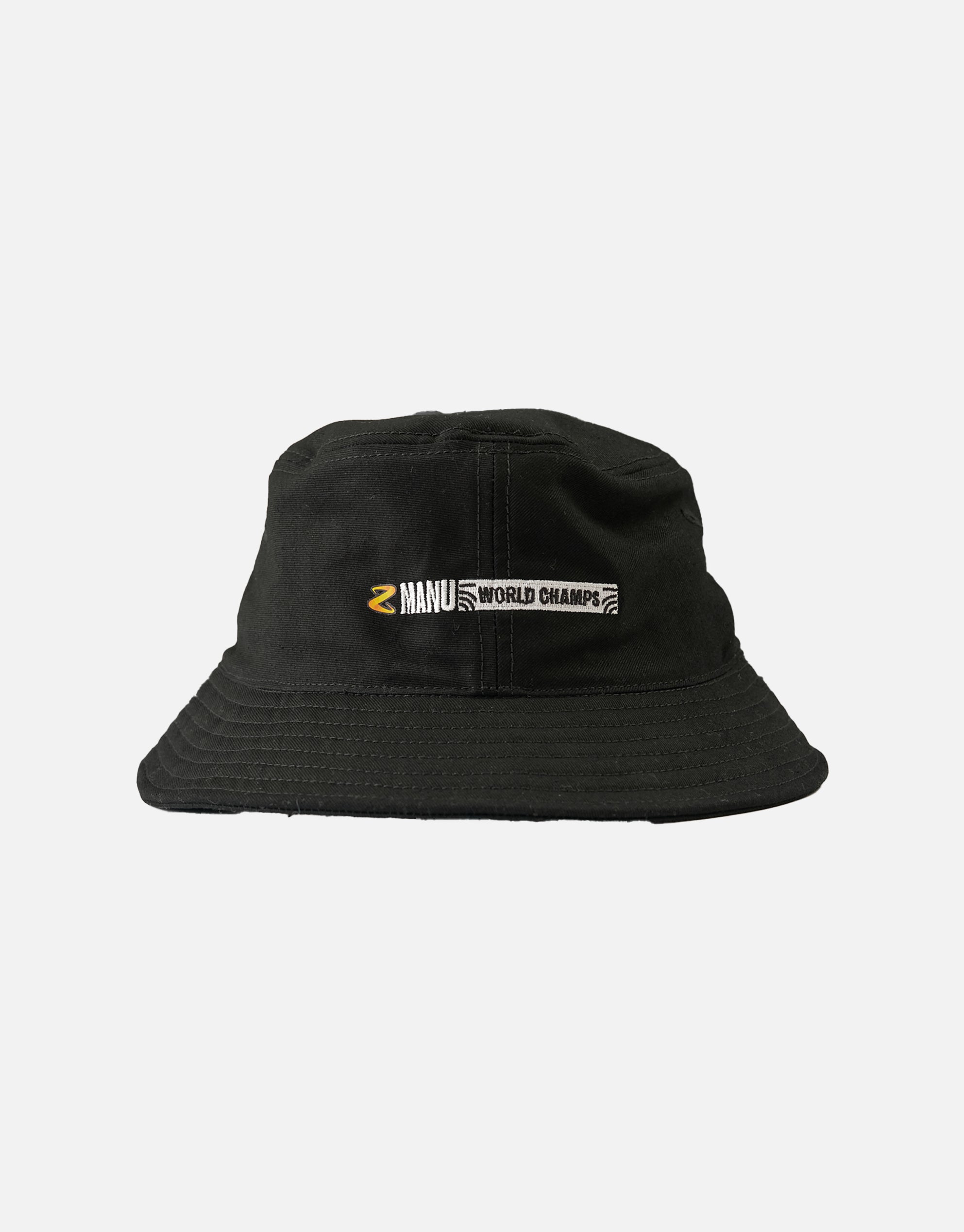 Z Manu World Champs Bucket Hat in Solid Black | Hallensteins NZ