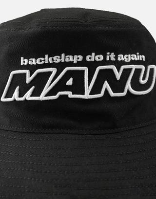 Z Manu World Champs Bucket Hat in Solid Black Detail2
