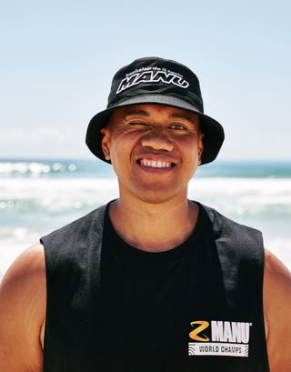 Z Manu World Champs Bucket Hat in Solid Black Front