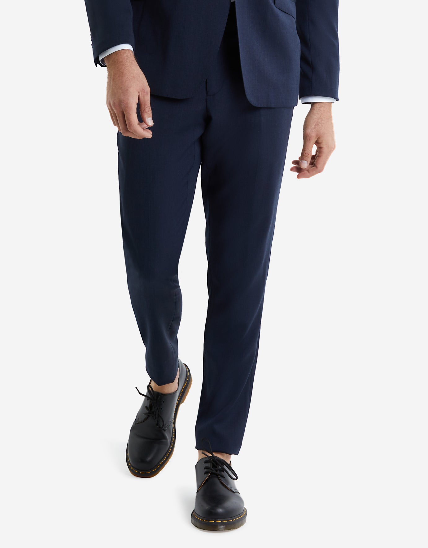 Buy Men Navy Solid Slim Fit Formal Trousers Online  663575  Peter England
