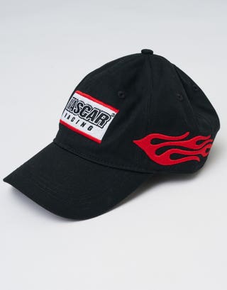 NASCAR Flames Cap in Black Full