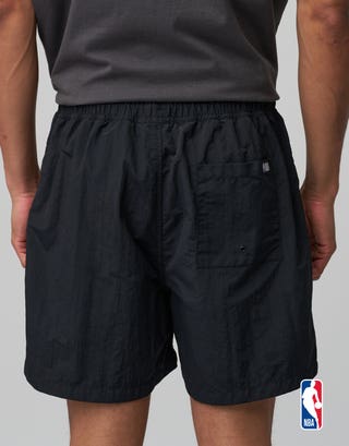 NBA Chicago Bulls Elastic Waist Shorts in Black Back
