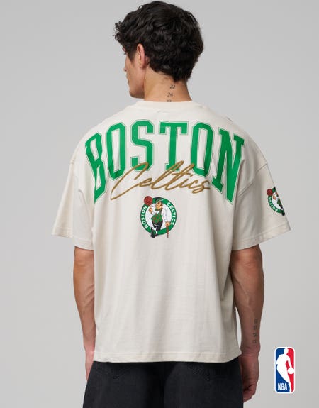 NBA Boston Celtics Box Fit T Shirt in Cloud | Hallensteins NZ