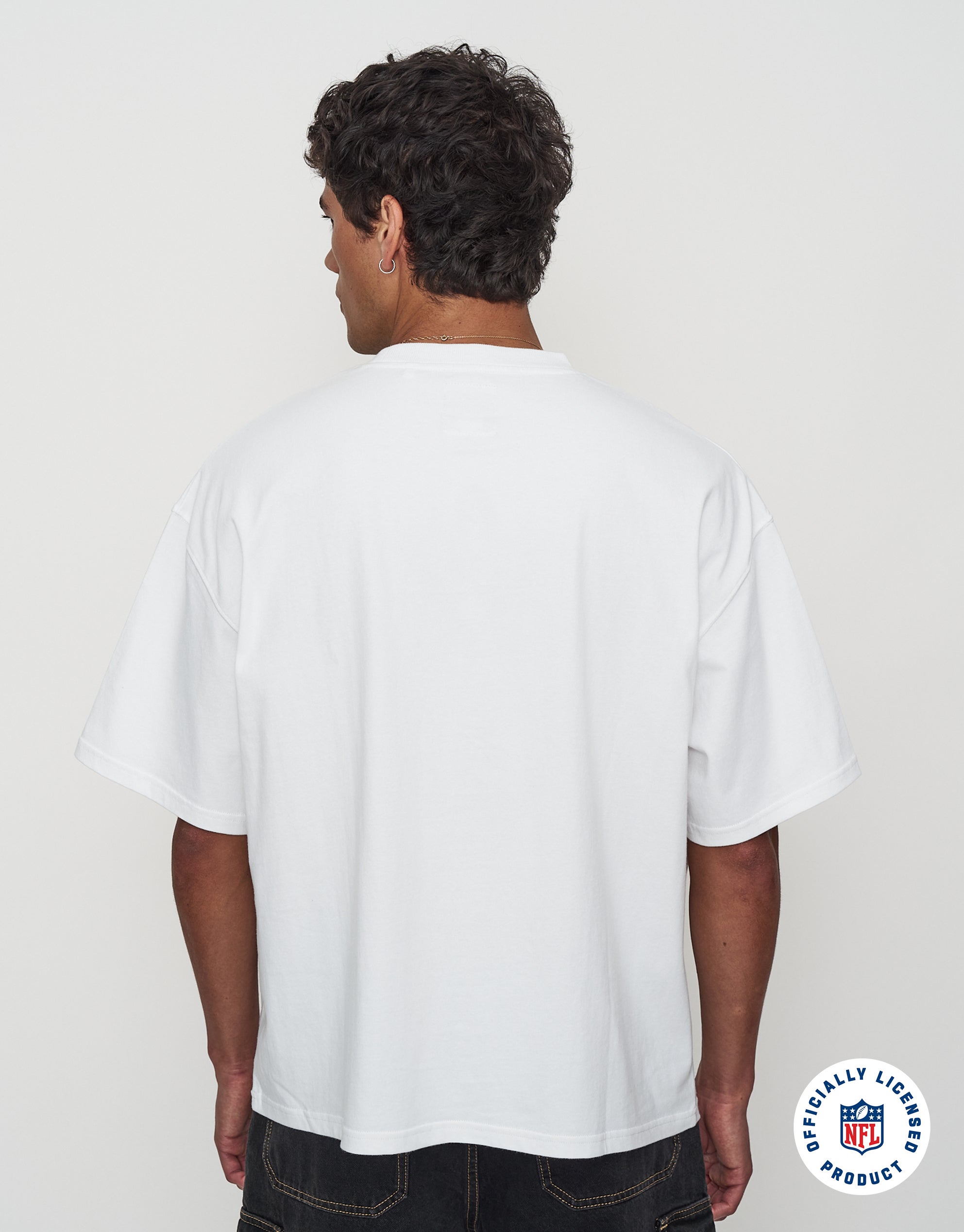 NFL 49ers Stack Box Fit T Shirt in Blanc | Hallensteins NZ