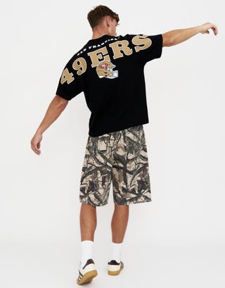 NFL 49ers Box Fit T Shirt in Black Detail2