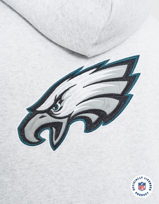 NFL Philly Eagles Hoodie in Snow Marle Detail2