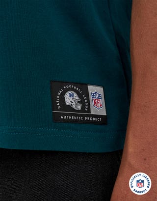 NFL Eagles Script Box Fit T-Shirt in Midnight Green Detail3