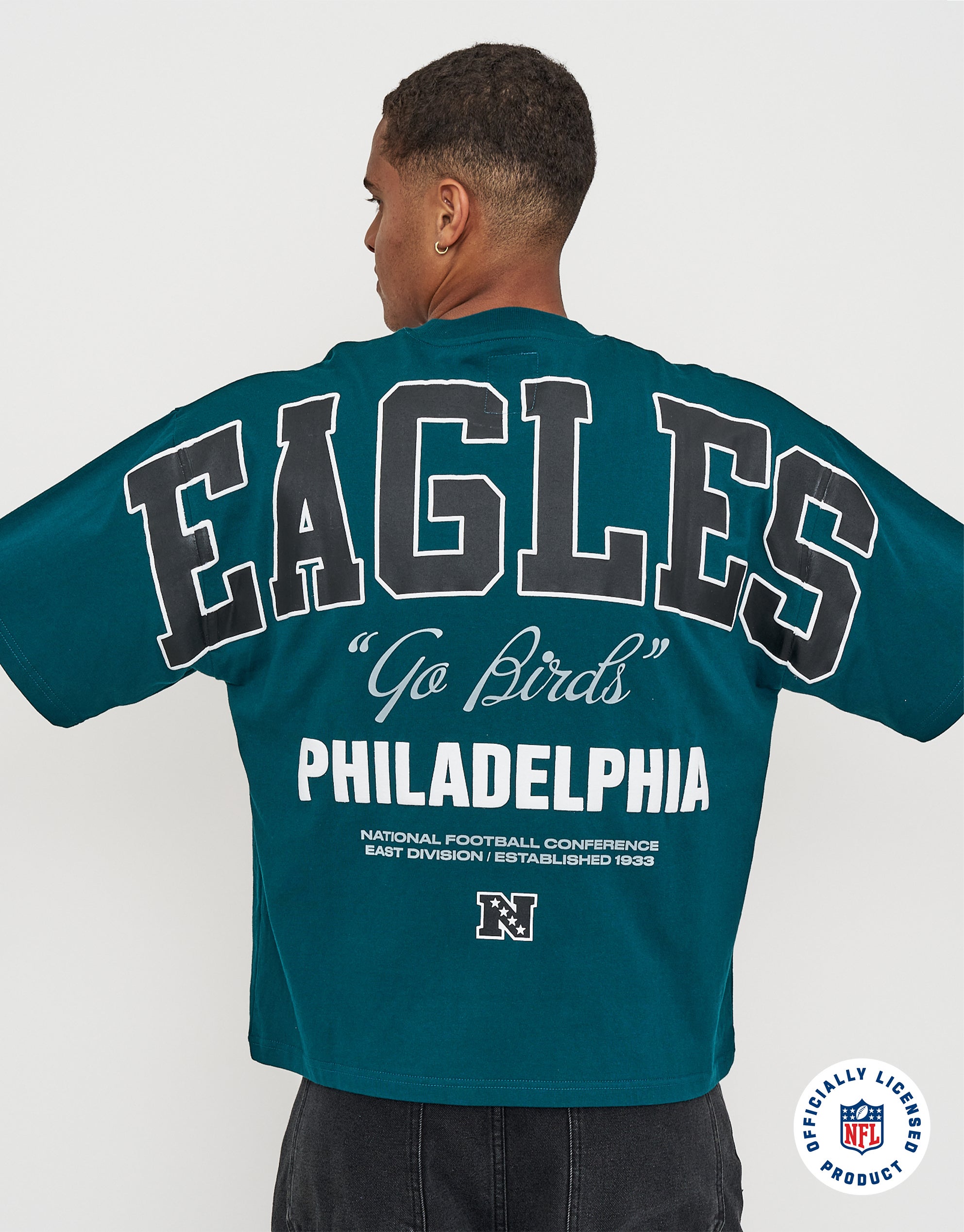シャツ NFL EAGLES game shirts nfl-eagles-script-tee-midnight