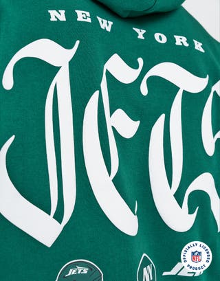 NFL New York Jets Oversized Hoodie in Gotham Green Detail