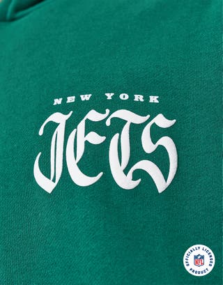 NFL New York Jets Oversized Hoodie in Gotham Green Detail3