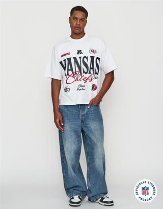 NFL Kansas City Strike Box Fit T Shirt in Blanc Full