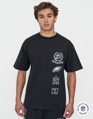 NFL Philadelphia Eagles Relaxed Fit T Shirt in Black Back