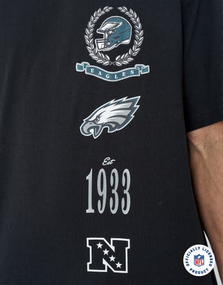 NFL Philadelphia Eagles Relaxed Fit T Shirt in Black Detail