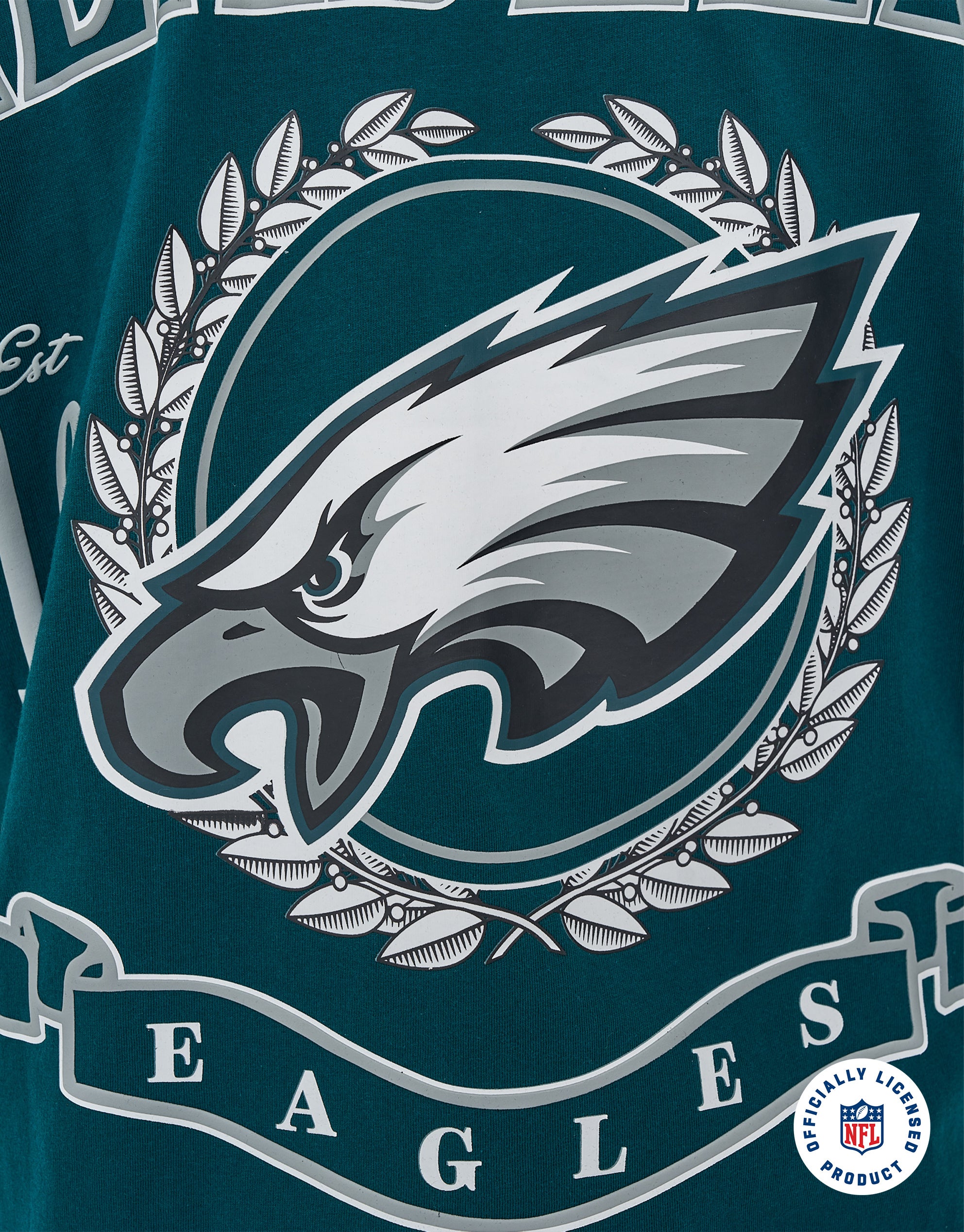 NFL Philadelphia Eagles Relaxed Fit T Shirt in Midnight Green